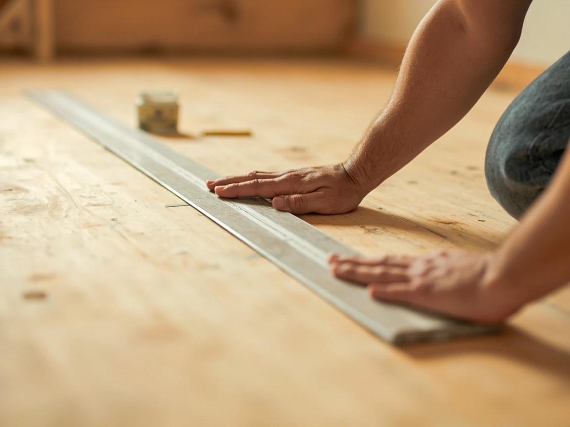 Step 1 of How to Tile a Floor: Check and Flatten the Subfloor