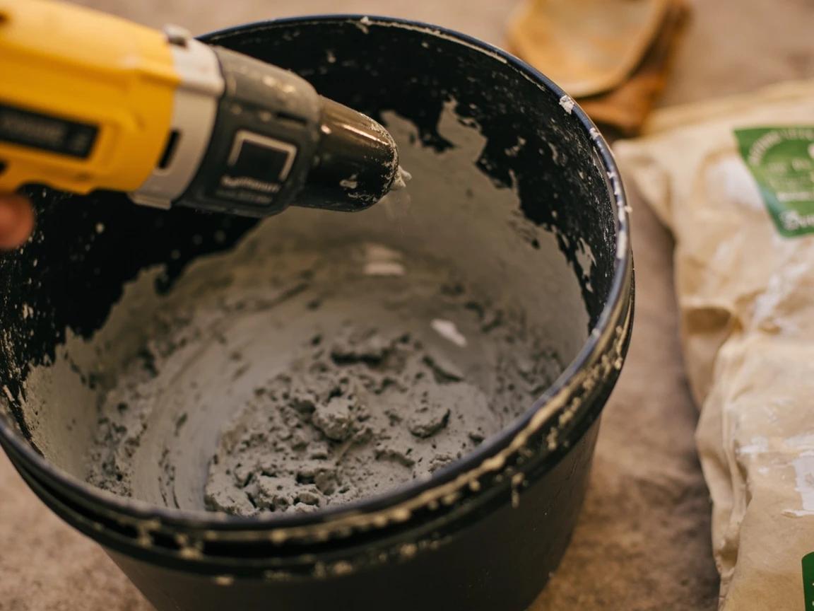 Step 4 of How to Tile a Floor: Mix the Thinset to a Peanut-Butter Consistency