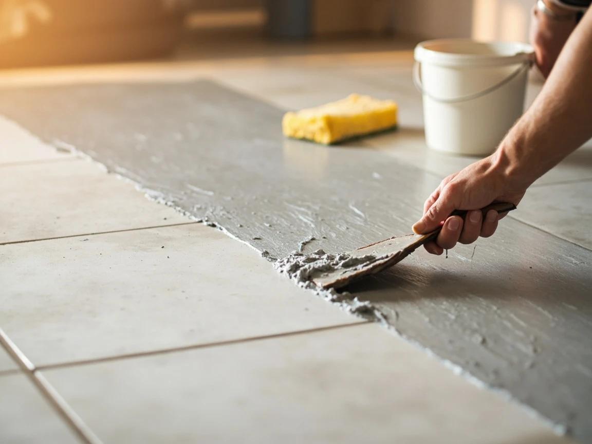 Step 8 of How to Tile a Floor: Let It Cure, Then Grout