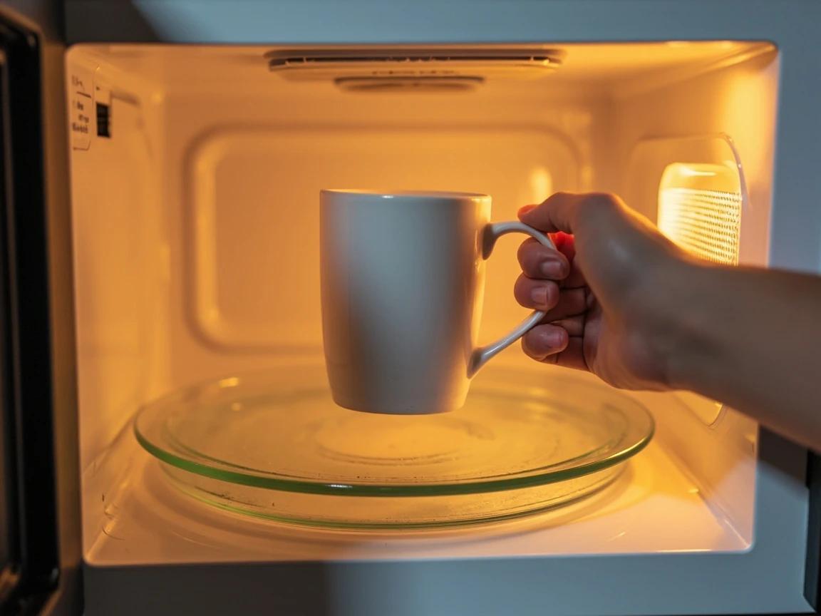 Step 1 of How to Troubleshoot a Microwave That Won't Heat: Confirm the failure with the water test