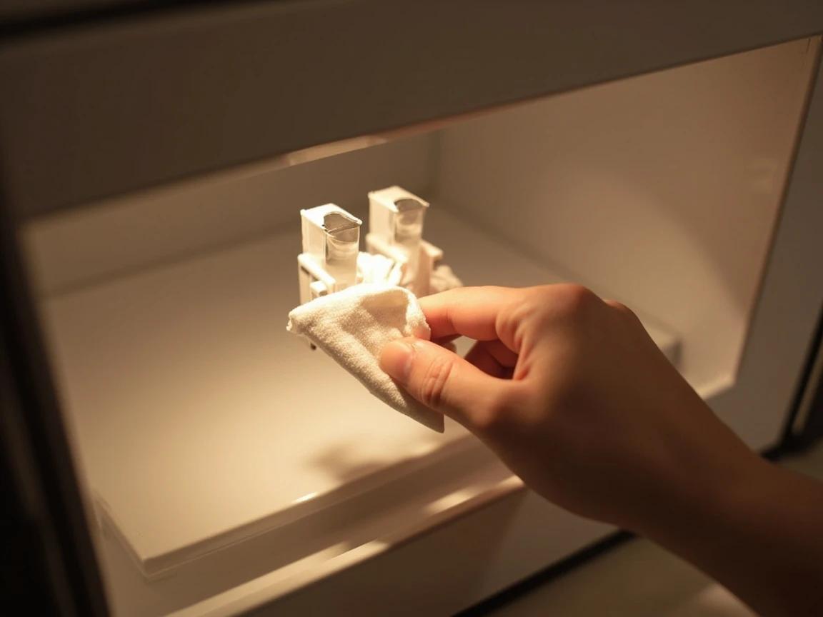 Step 5 of How to Troubleshoot a Microwave That Won't Heat: Inspect and clean the door latch