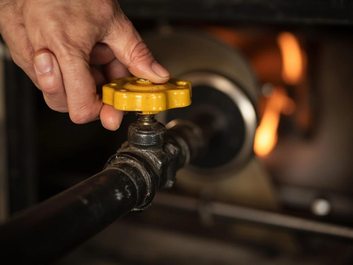 Step 5 of How to Troubleshoot a Furnace That Won't Start: Make Sure the Gas Is On