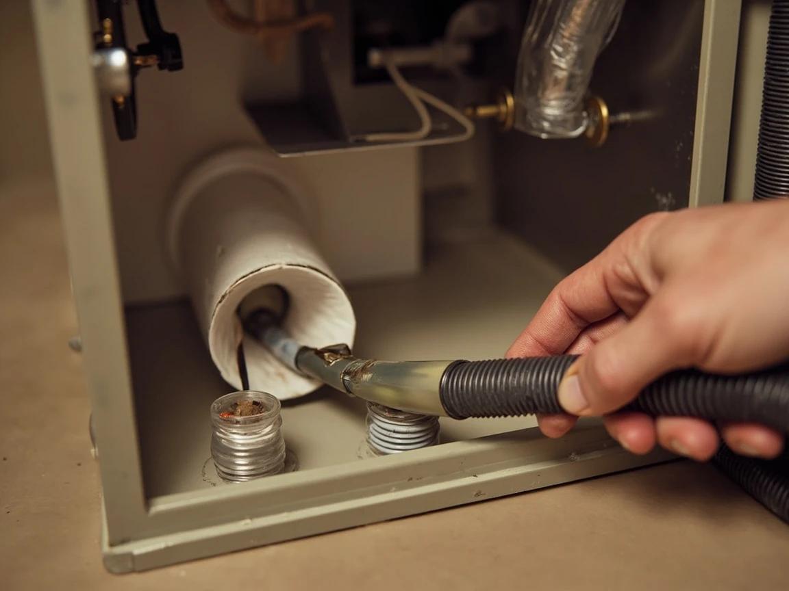 Step 6 of How to Troubleshoot a Furnace That Won't Start: Clear the Condensate Drain (High-Efficiency Furnaces)