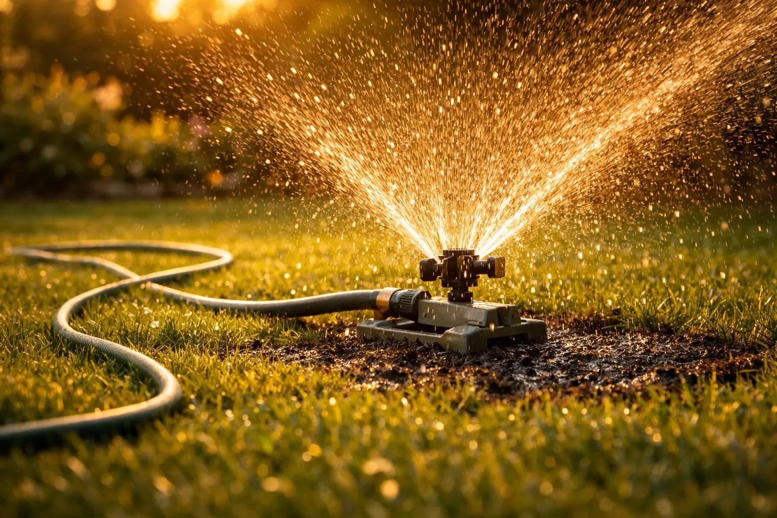 Step 3 of How to Aerate and Overseed a Lawn: Water the Lawn the Day Before Aerating
