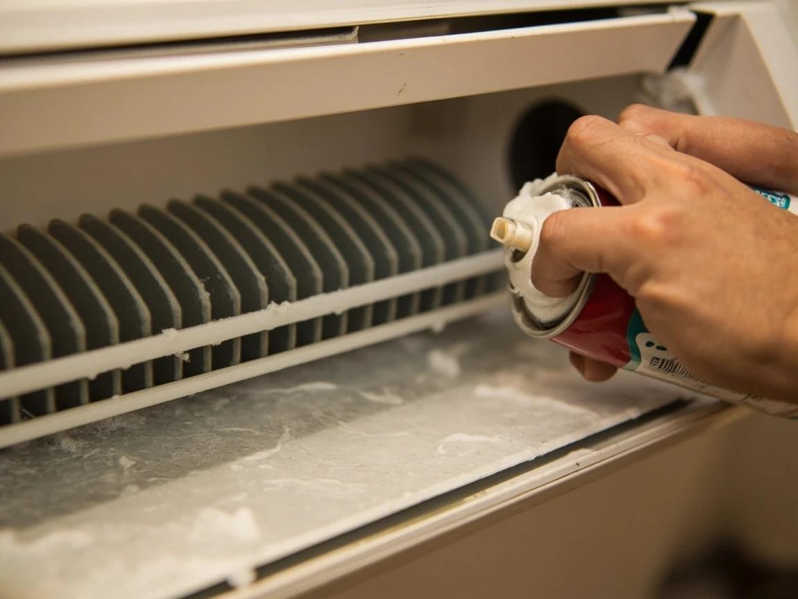 Step 5 of How to Clean and Maintain a Mini-Split: Clean the Evaporator Coil With No-Rinse Cleaner