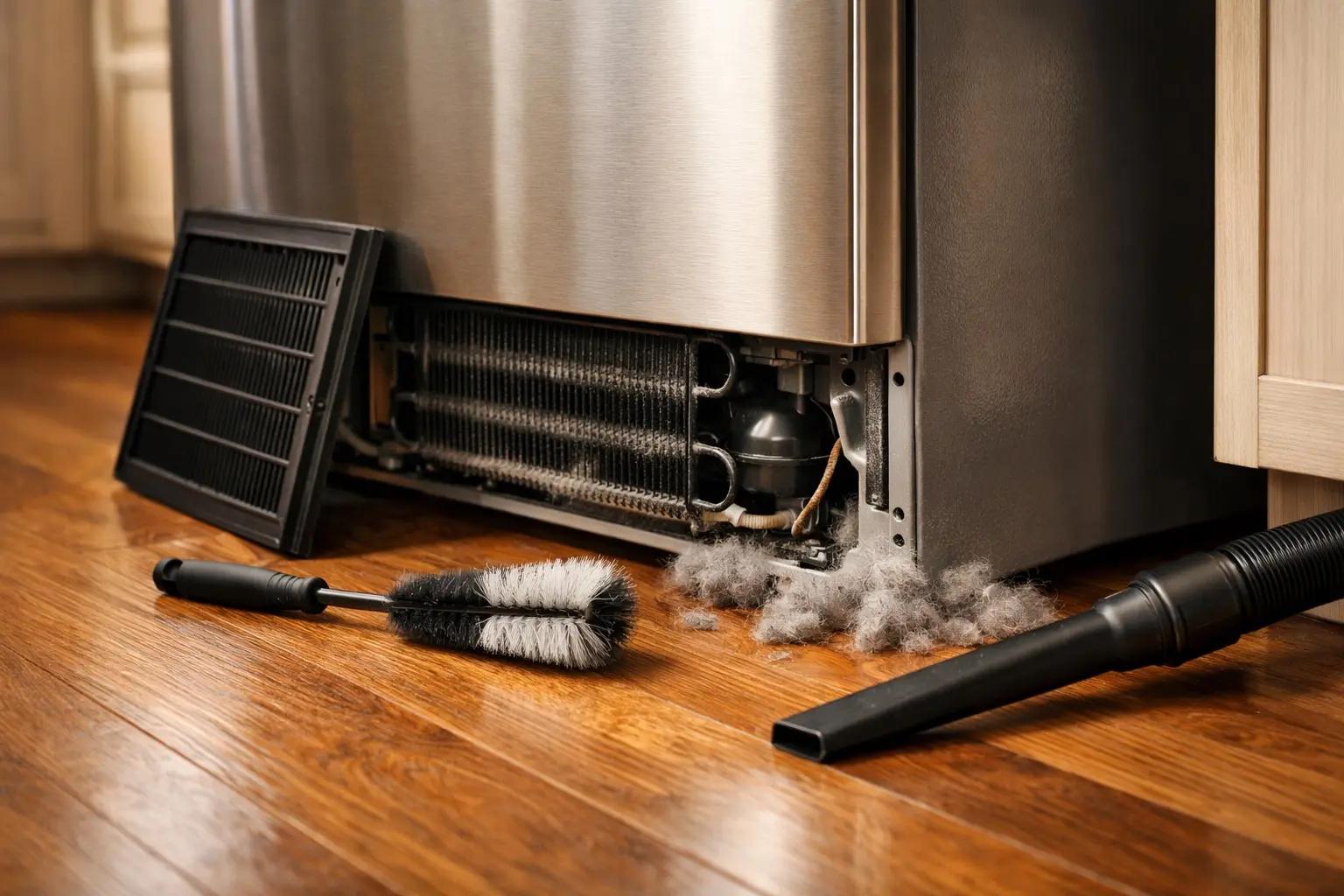 How to Clean a Refrigerator Condenser Coil — finished result