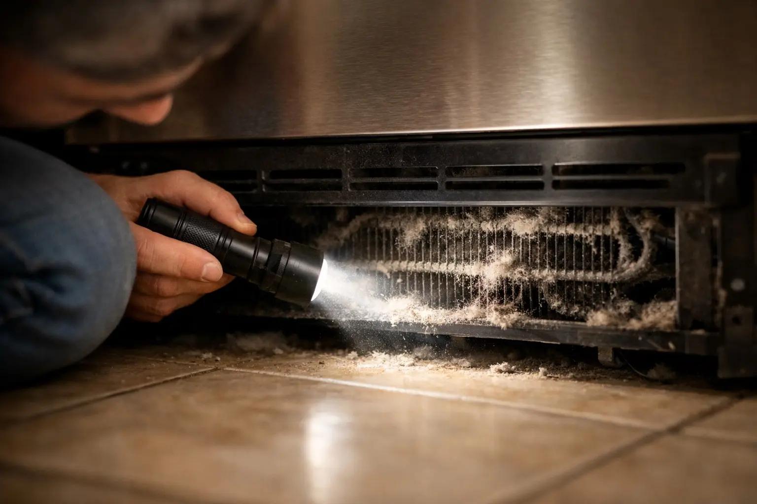 Step 2 of How to Clean a Refrigerator Condenser Coil: Locate the Condenser Coils