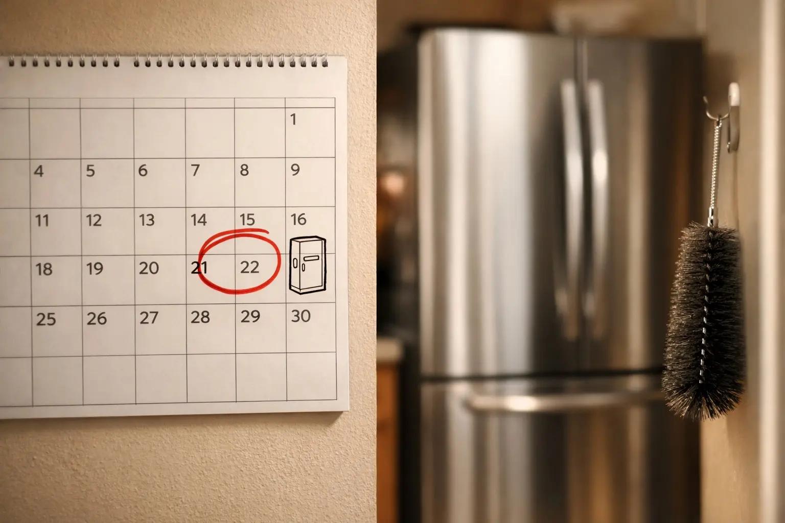 Step 8 of How to Clean a Refrigerator Condenser Coil: Set a Cleaning Schedule