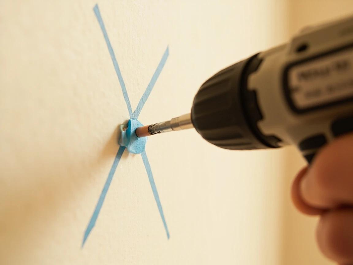 Step 9 of How to Find a Stud Without a Stud Finder: Mark it, double-check, and drill with confidence