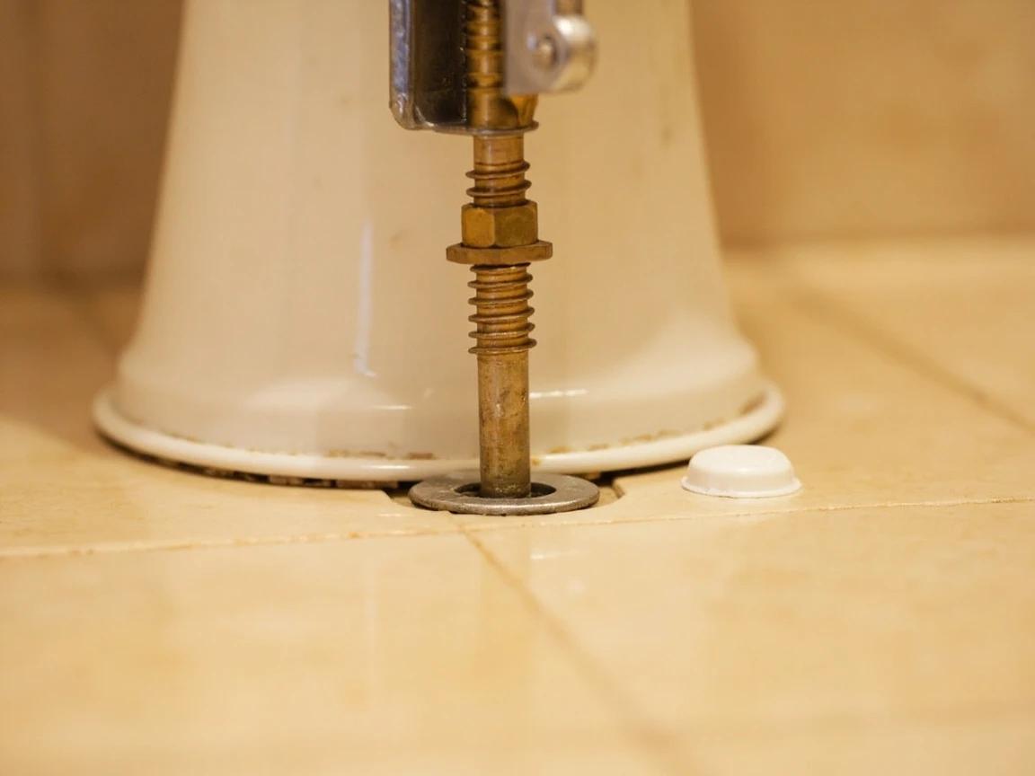 Step 3 of How to Fix a Toilet Leaking at the Base: Snug the Closet Bolts a Quarter Turn