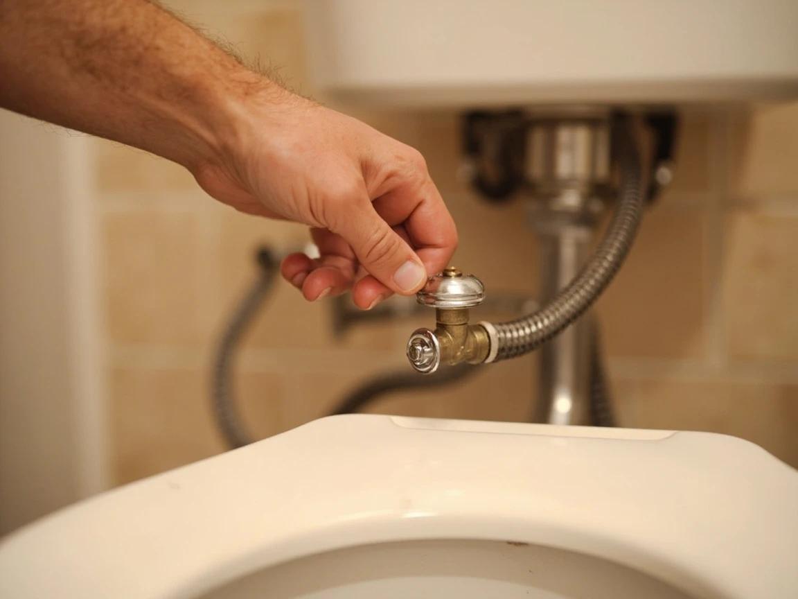 Step 5 of How to Fix a Toilet Leaking at the Base: Shut Off the Water and Empty the Toilet