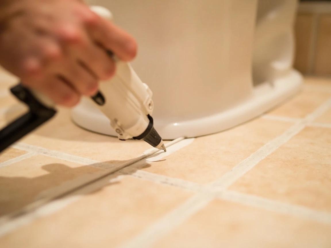 Step 9 of How to Fix a Toilet Leaking at the Base: Test the Fix, Then Caulk With a Weep Gap