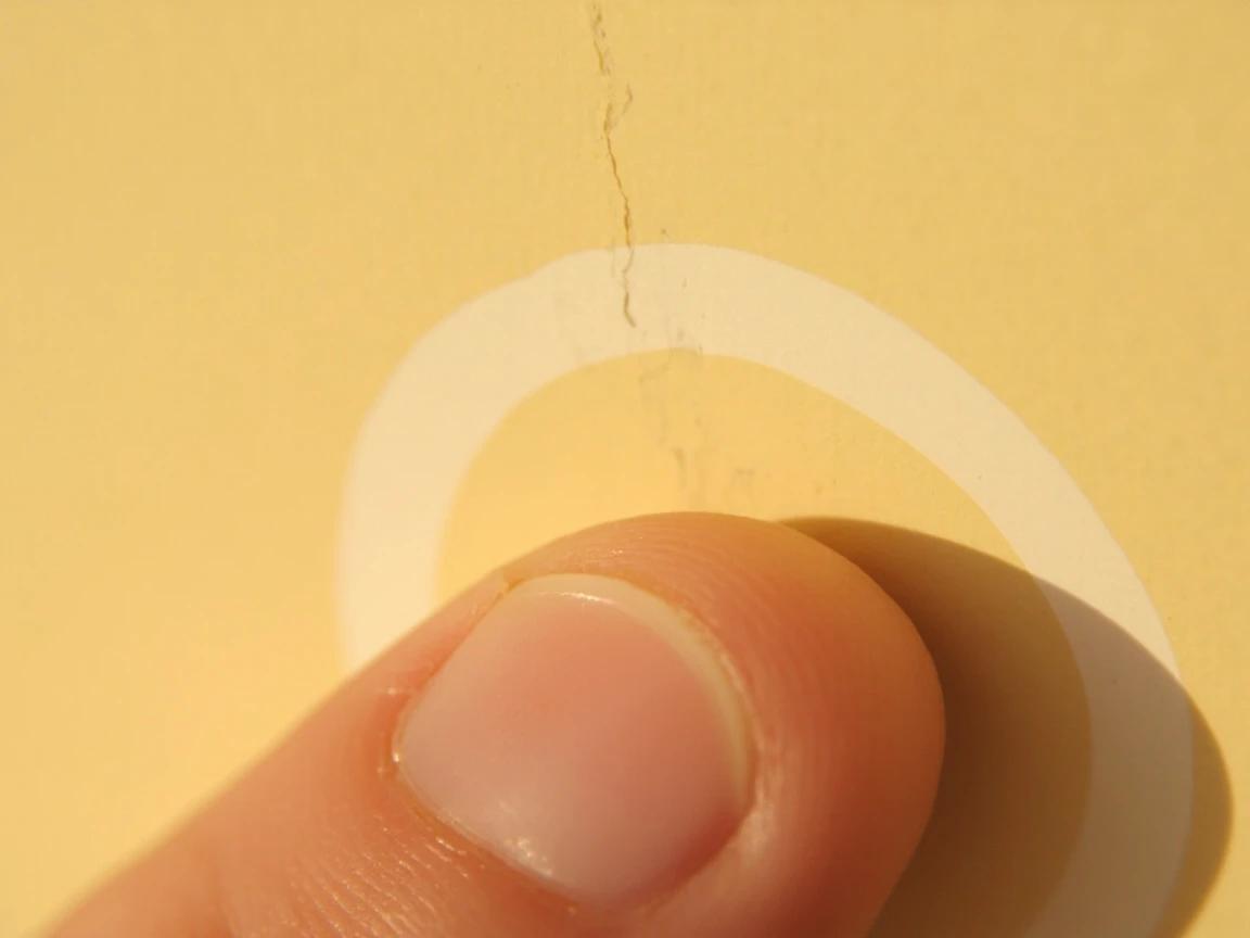 Step 1 of How to Fix a Nail Pop or Screw Pop in Drywall: Press the bump and diagnose the pop