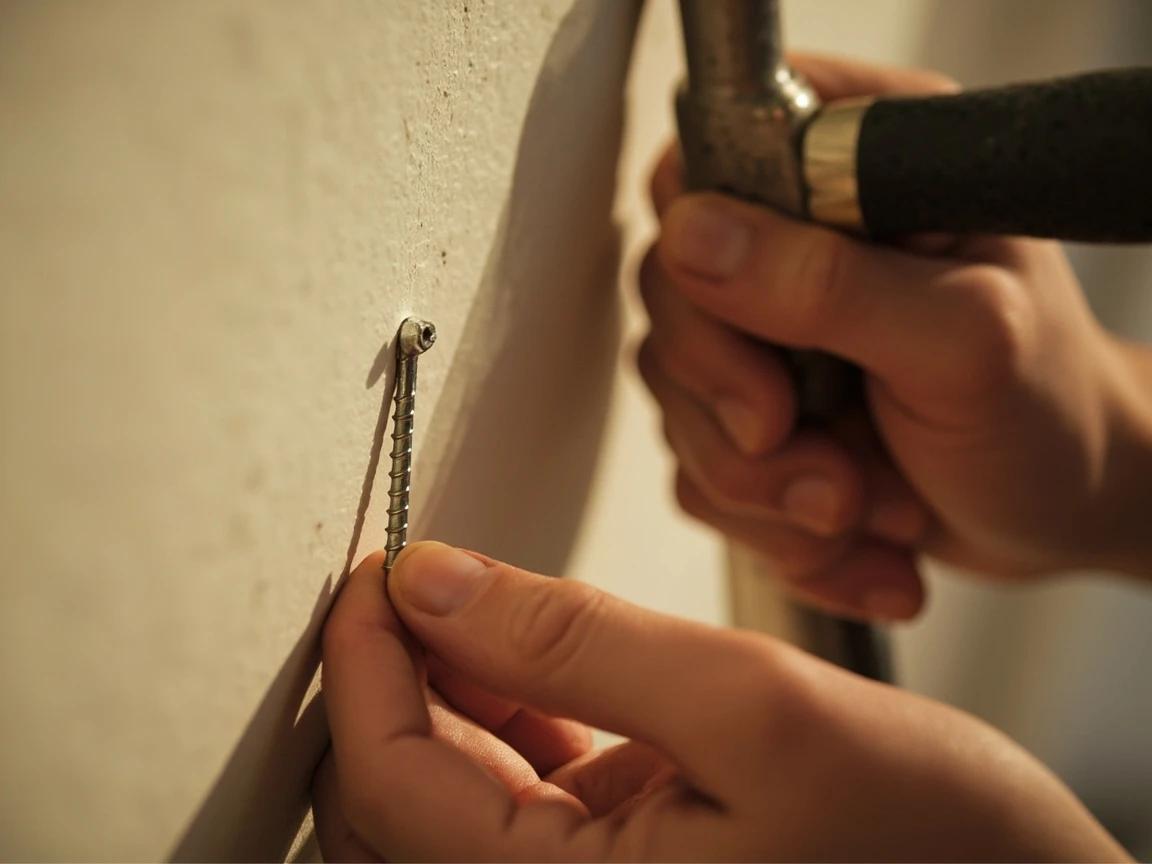 Step 4 of How to Fix a Nail Pop or Screw Pop in Drywall: Set or remove the old fastener