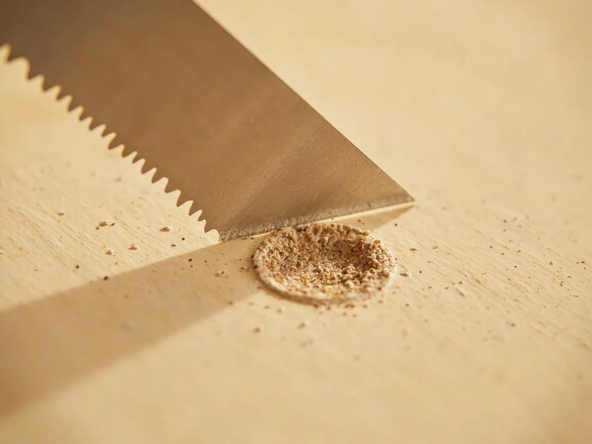 Step 5 of How to Fix a Nail Pop or Screw Pop in Drywall: Trim the blister before you fill