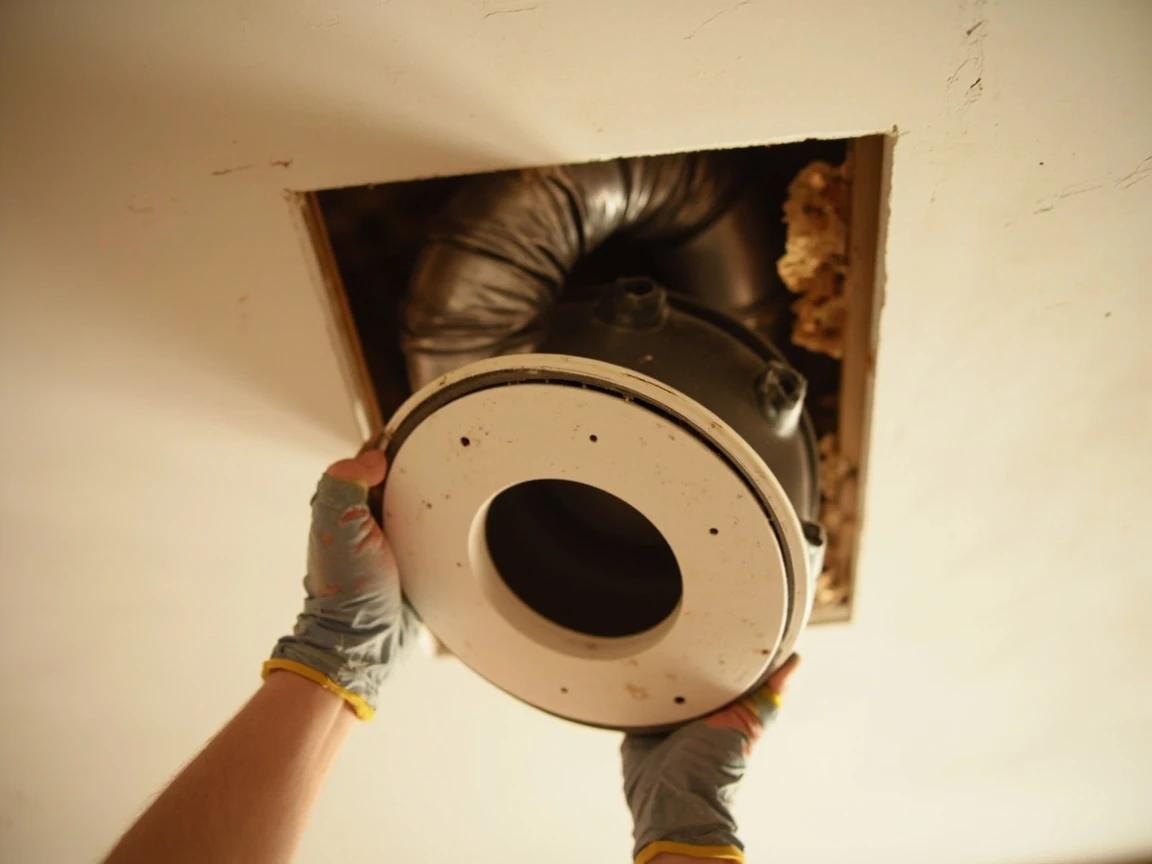 Step 3 of How to Install a Bathroom Exhaust Fan: Remove the Old Fan
