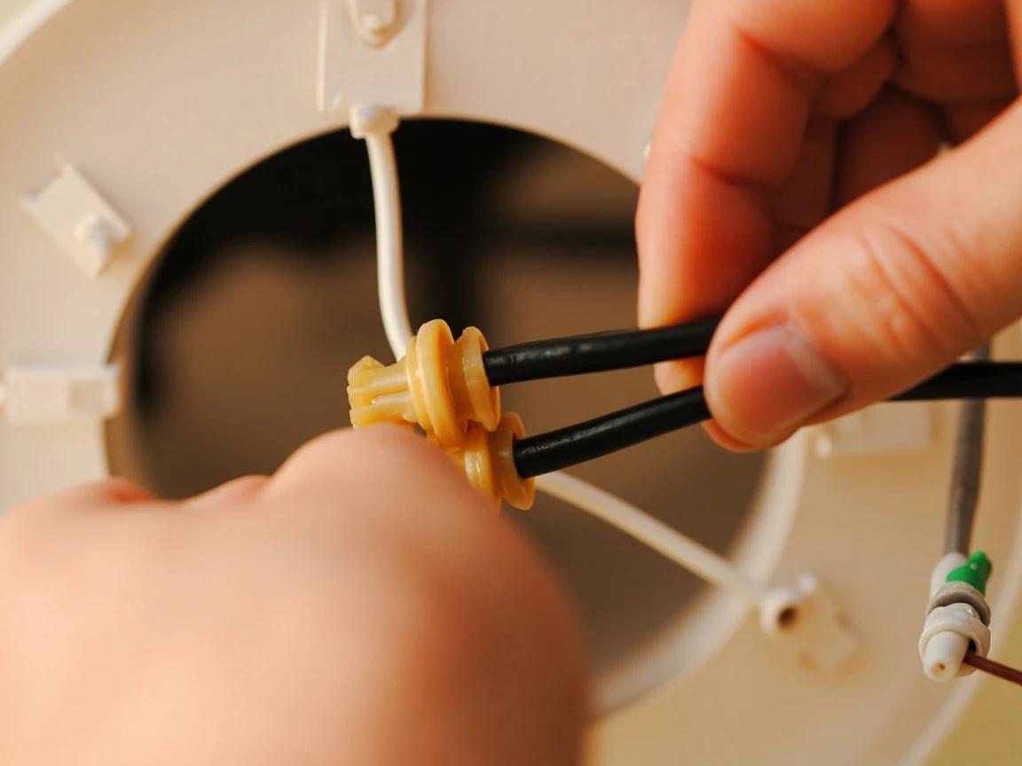 Step 7 of How to Install a Bathroom Exhaust Fan: Make the Wire Connections