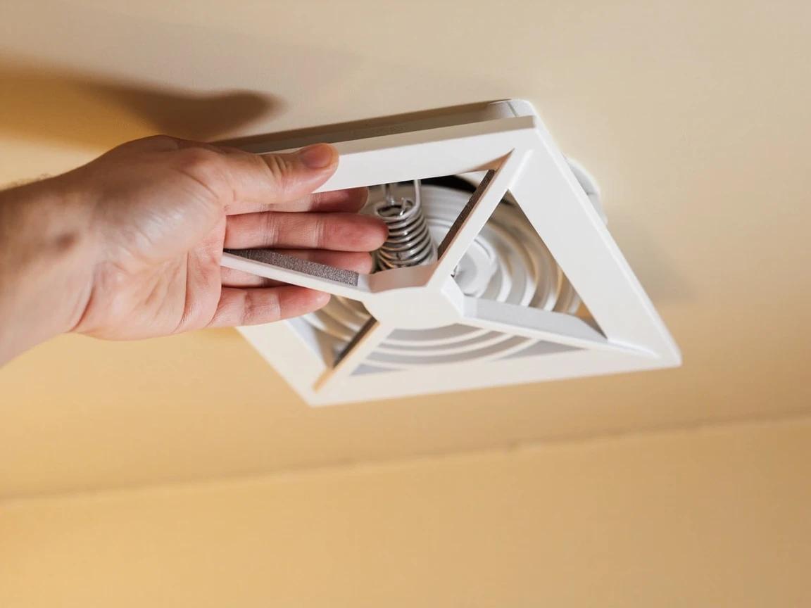 Step 8 of How to Install a Bathroom Exhaust Fan: Install the Motor and Grille