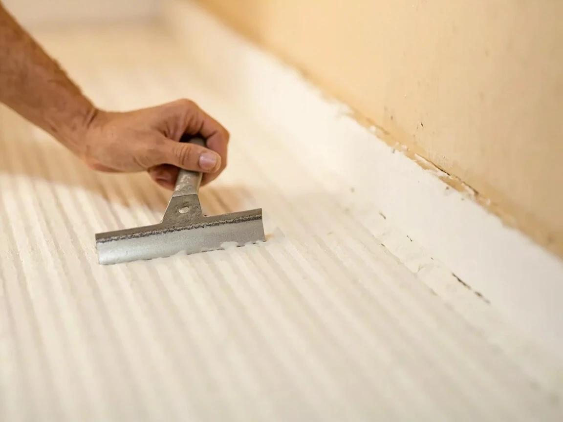 Step 5 of How to Install a Tile Backsplash: Spread and Comb the Adhesive