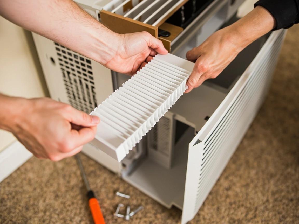 Step 3 of How to Install a Window AC Unit: Attach the Side Panels to the Unit