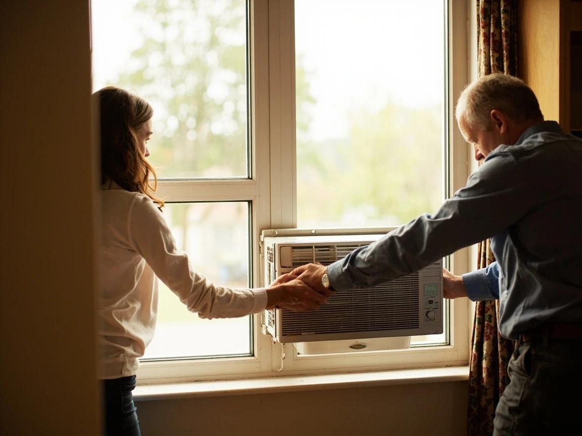 Step 5 of How to Install a Window AC Unit: Lift and Position the AC in the Window