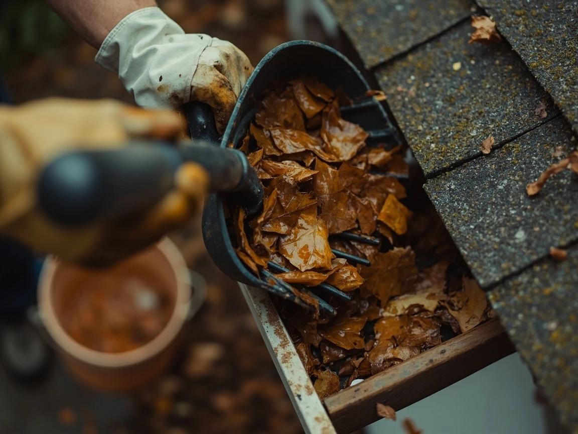 Step 4 of How to Install Gutter Guards: Clean the Gutters and Flush the Downspouts