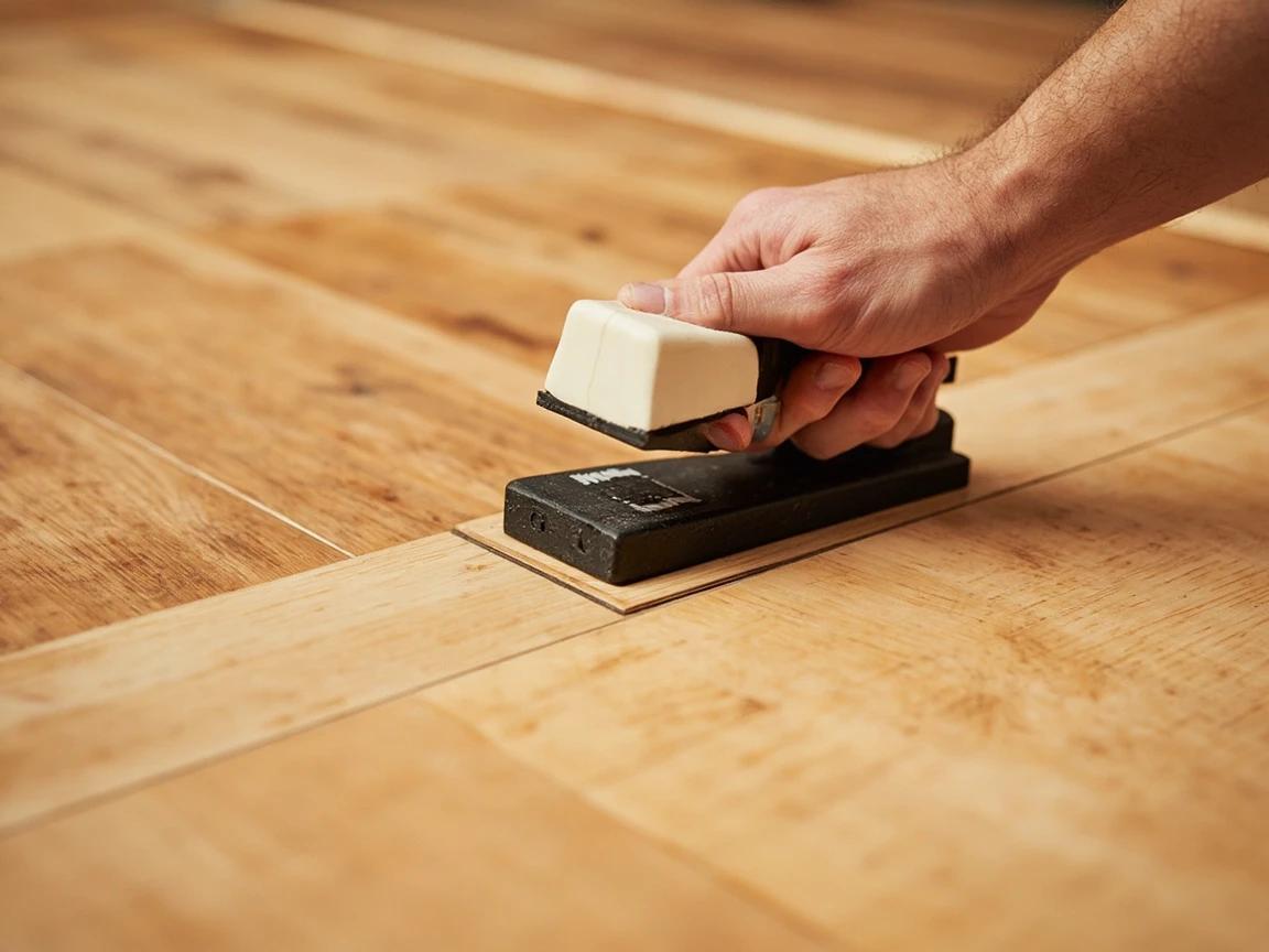 Step 6 of How to Install Laminate Flooring: Work Across the Floor and Stagger the Joints