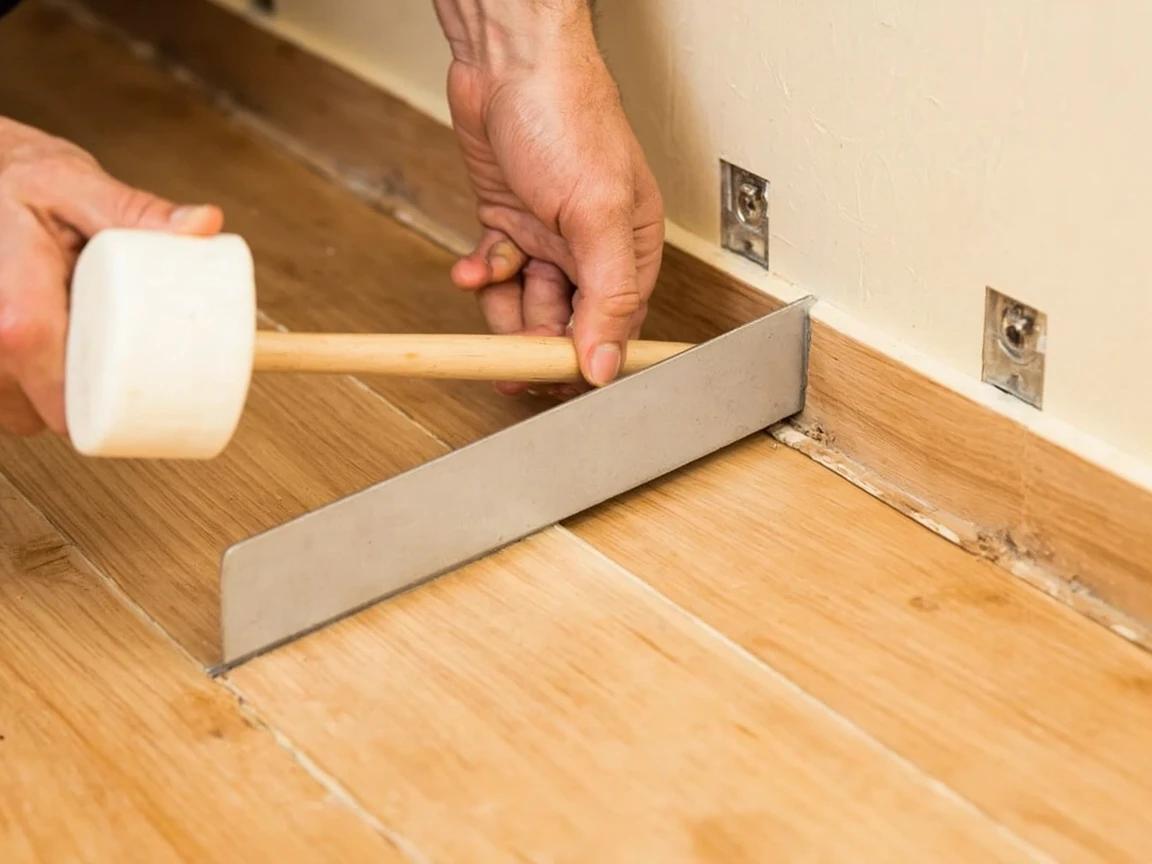 Step 8 of How to Install Laminate Flooring: Fit and Lock the Final Row