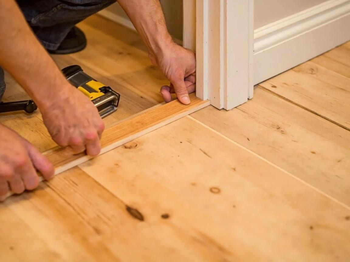 Step 9 of How to Install Laminate Flooring: Add Transitions and Reinstall the Trim