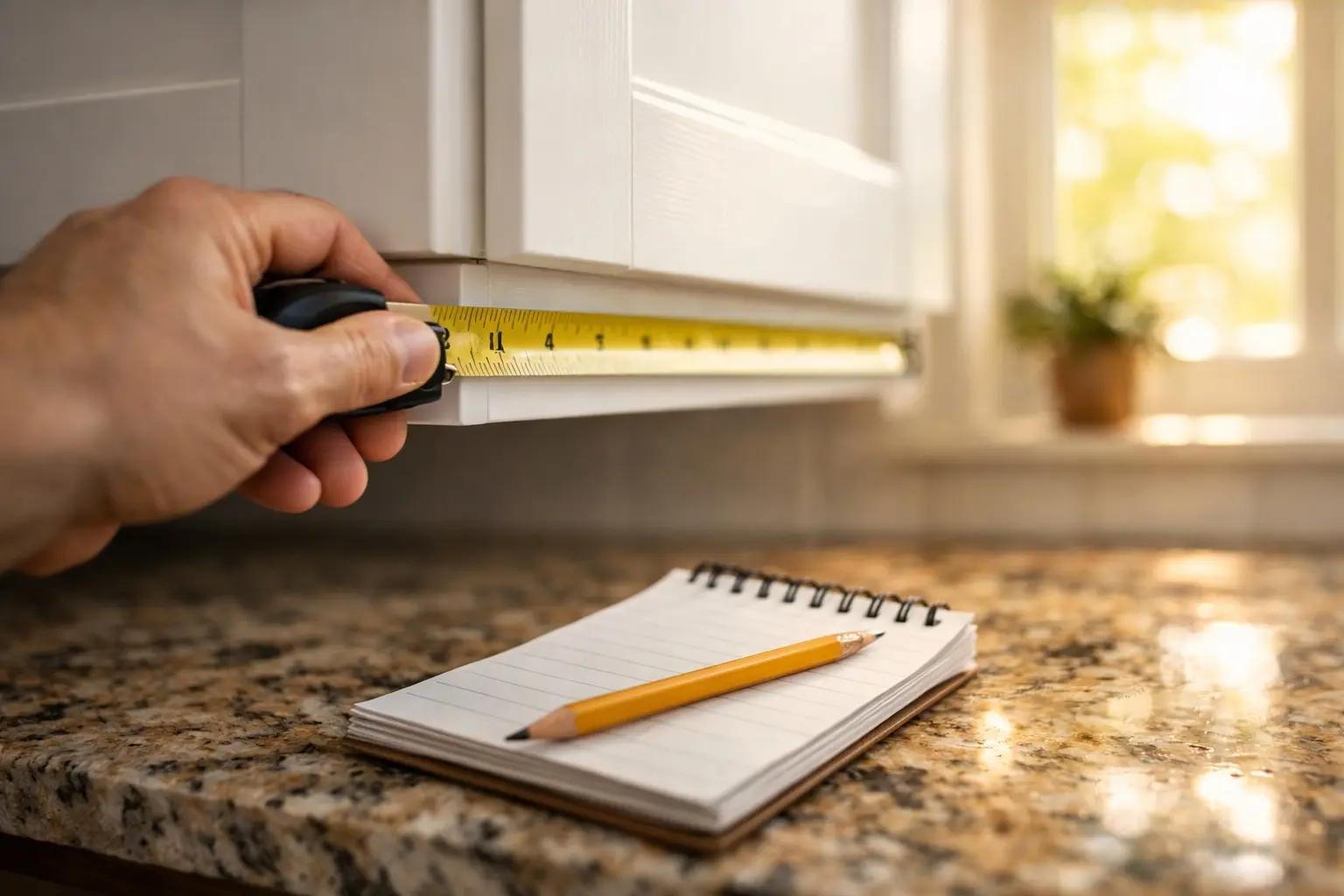 Step 1 of How to Install Under-Cabinet Lighting: Plan Your Layout and Measure Each Cabinet Run
