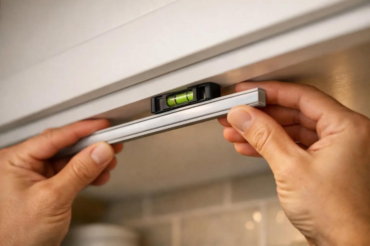 Step 4 of How to Install Under-Cabinet Lighting: Install Aluminum Channels (Recommended)