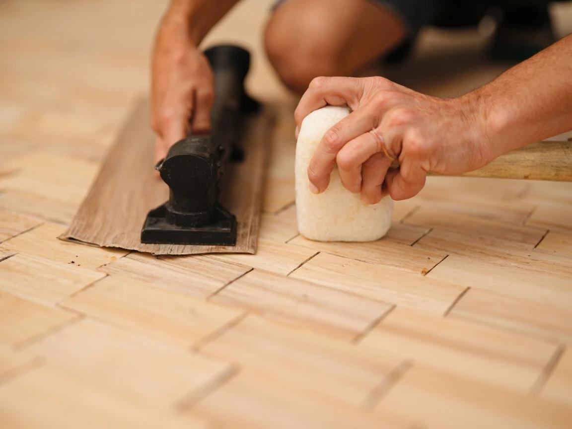 Step 5 of How to Install Vinyl Plank (LVP) Flooring: Lock Each Row and Stagger the Seams