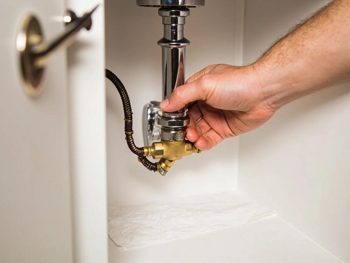 Step 8 of How to Install a Water Shut-Off Valve: Turn On the Water and Check for Leaks
