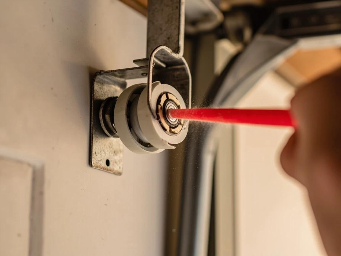 Step 5 of How to Lubricate a Noisy Garage Door: Lubricate the Roller Bearings