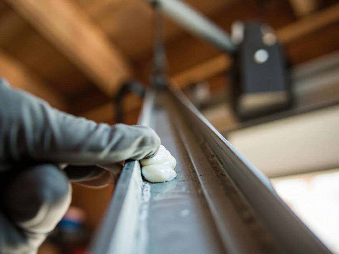 Step 7 of How to Lubricate a Noisy Garage Door: Grease the Opener Rail โ If You Have a Chain Drive