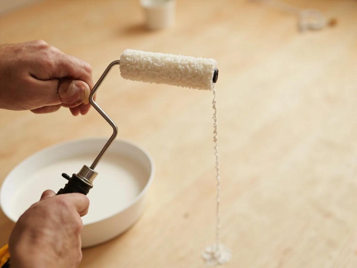 Step 2 of How to Paint a Ceiling Without Streaks or Roller Marks: Choose the Right Roller Nap and Load Onto an Extension Pole