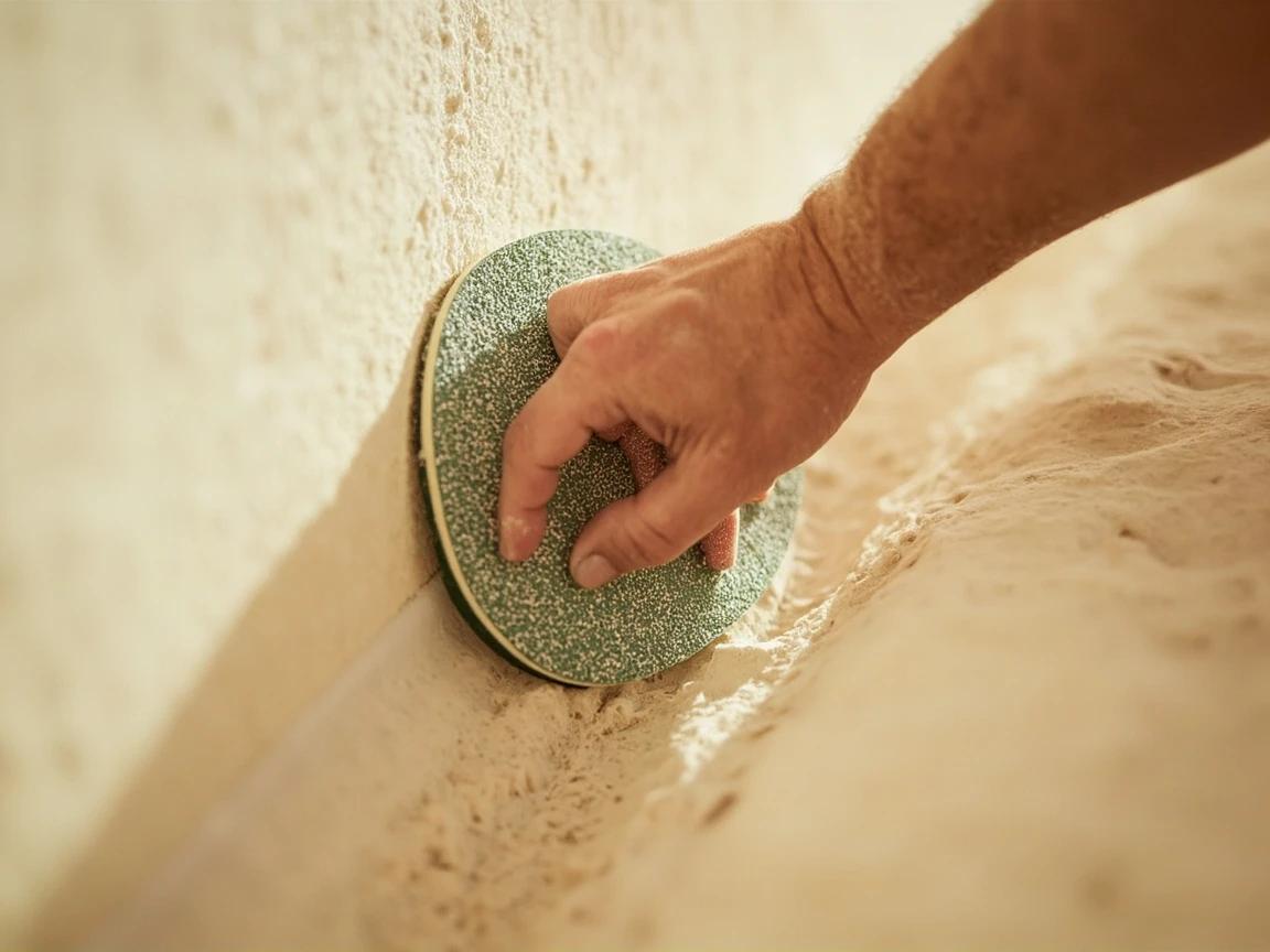 Step 6 of How to Patch a Small Hole in Drywall (Spackle Method): Sand flush with a fine-grit sponge