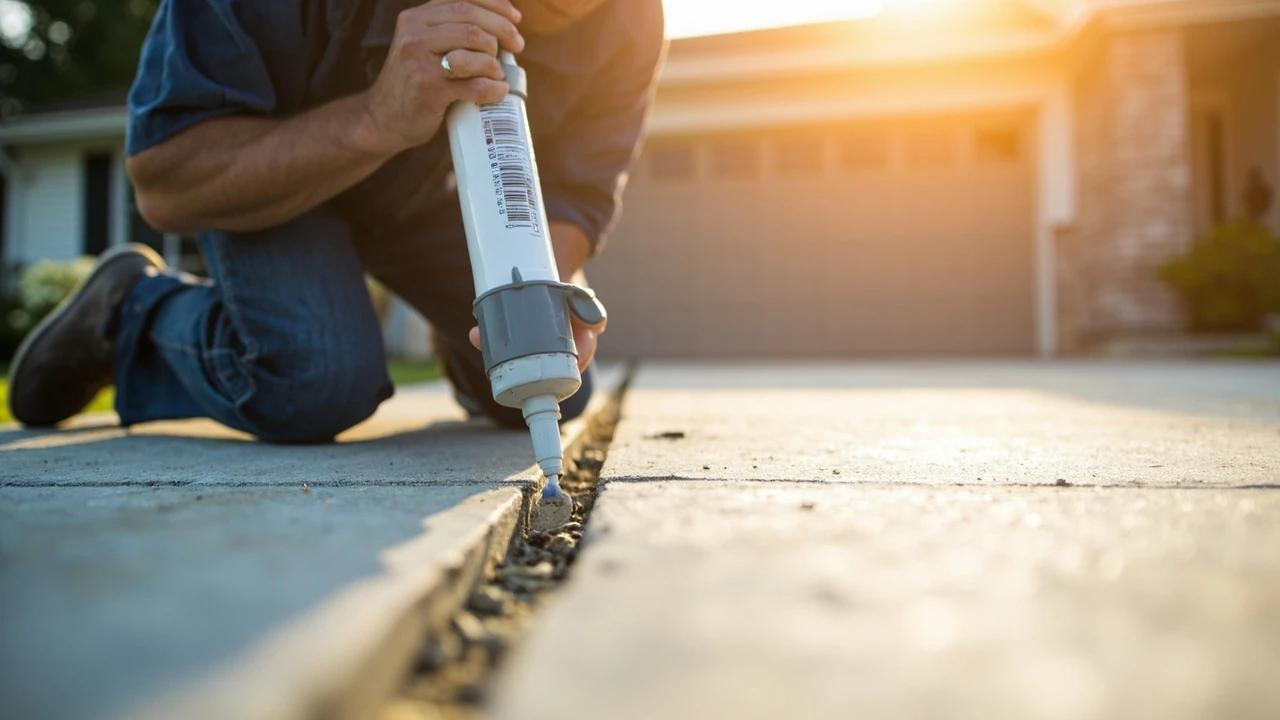How to Patch Cracks in a Concrete Driveway โ finished result
