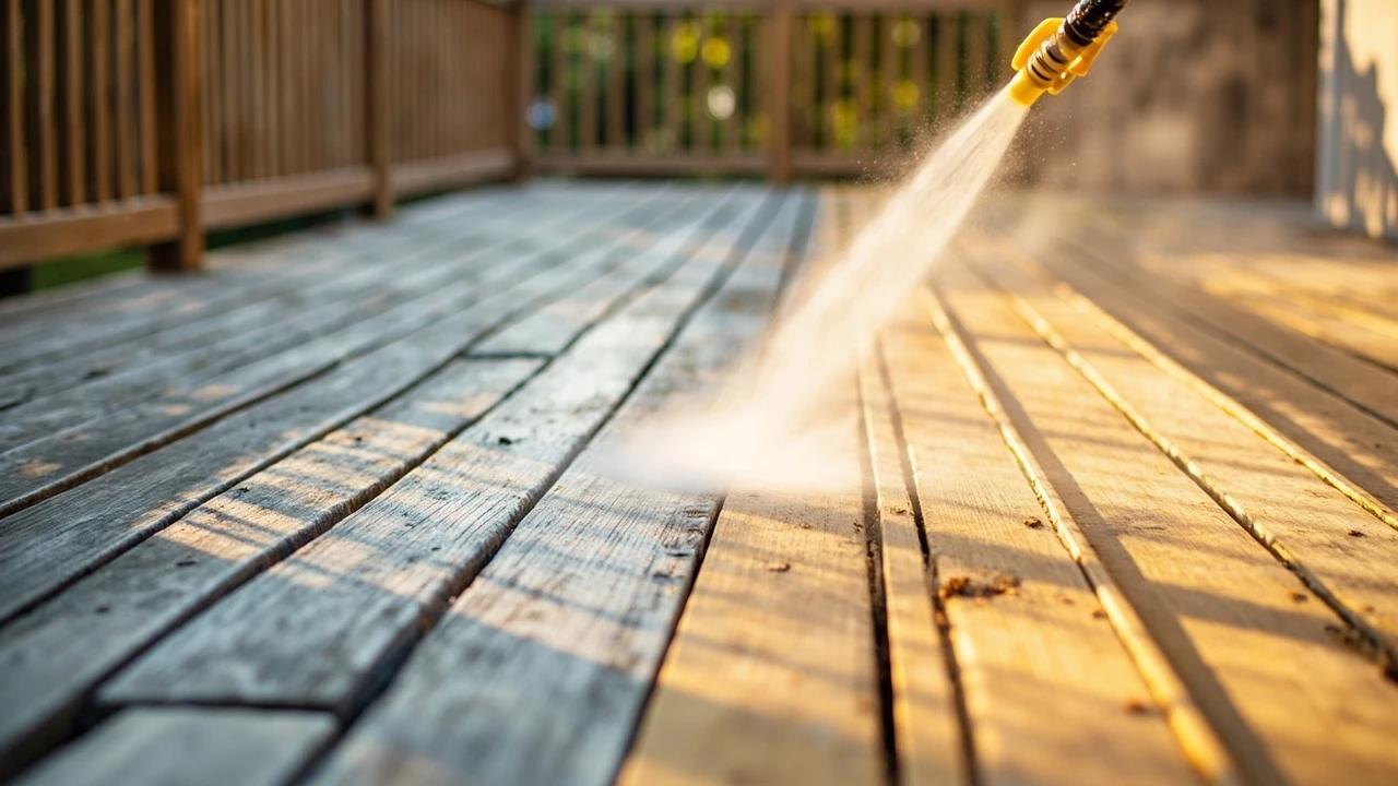How to Power Wash a Deck Before Staining — finished result