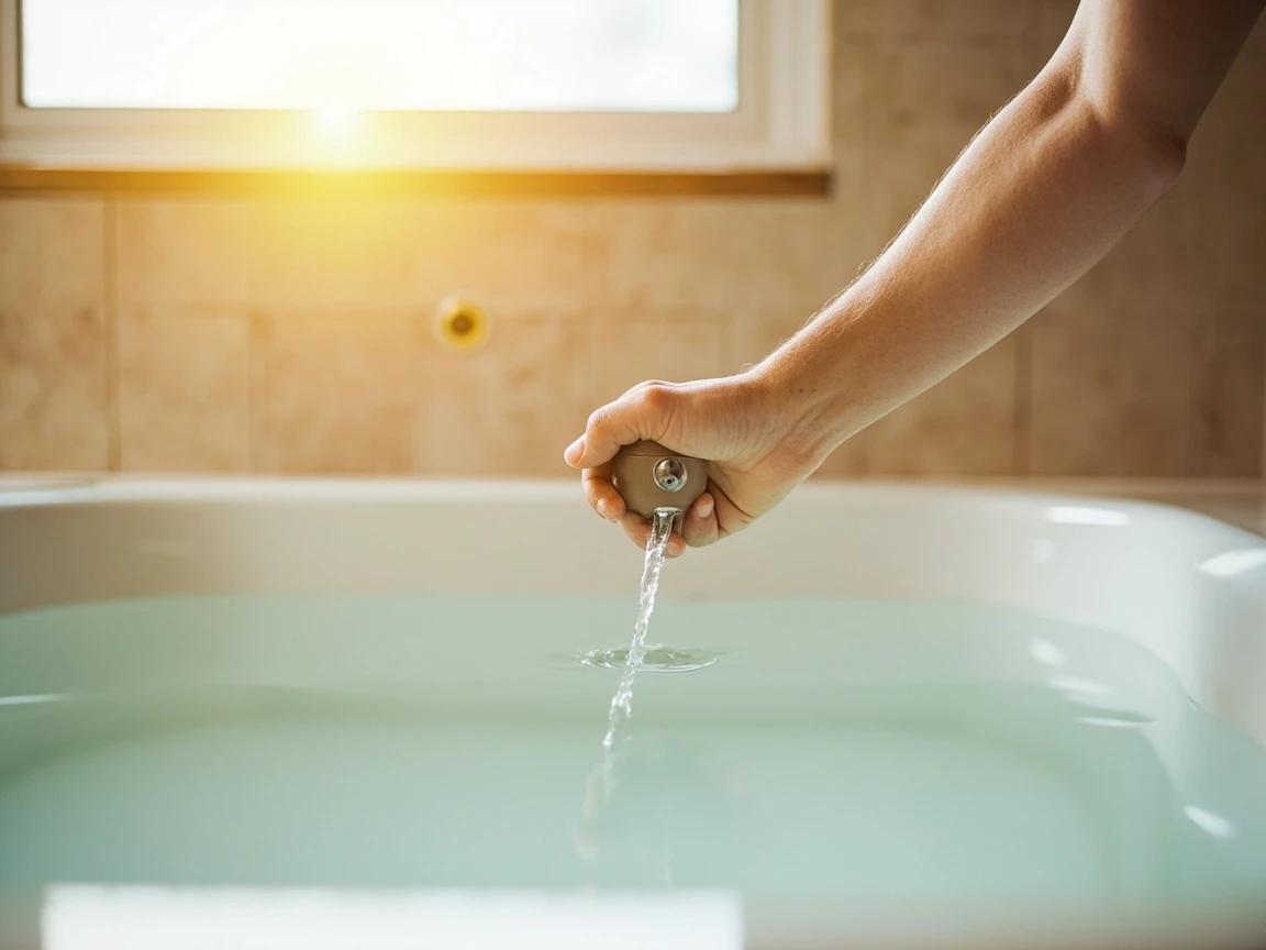 Step 4 of How to Re-Caulk a Bathtub or Shower Surround: Fill the bathtub with water before you caulk