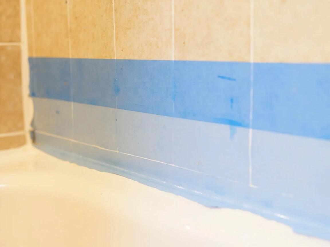 Step 5 of How to Re-Caulk a Bathtub or Shower Surround: Mask both edges with two parallel rows of painter's tape