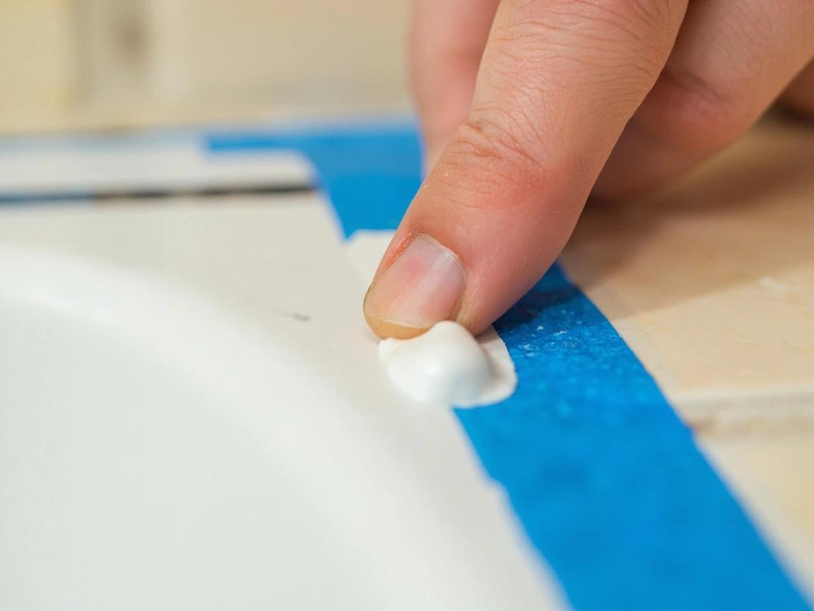 Step 7 of How to Re-Caulk a Bathtub or Shower Surround: Tool the bead smooth with a wet finger in one pass