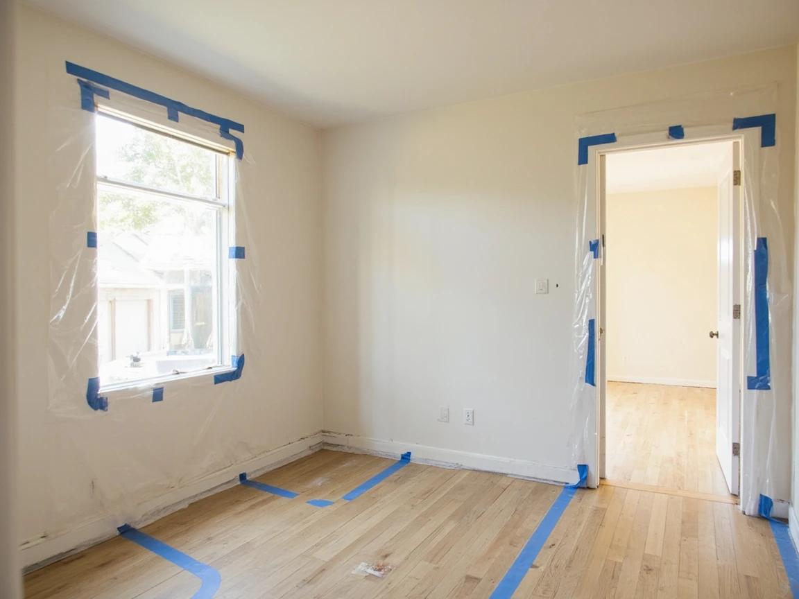 Step 2 of How to Refinish a Wood Floor: Clear the Room and Seal It Off