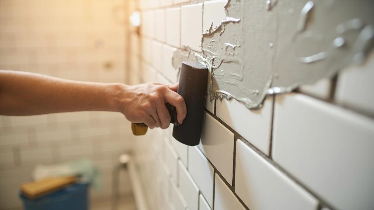 How to Regrout Bathroom Tile — finished result