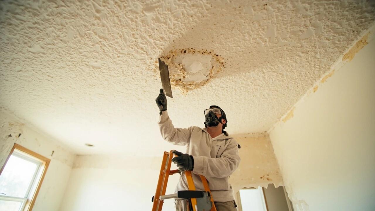 How to Remove a Popcorn Ceiling — finished result