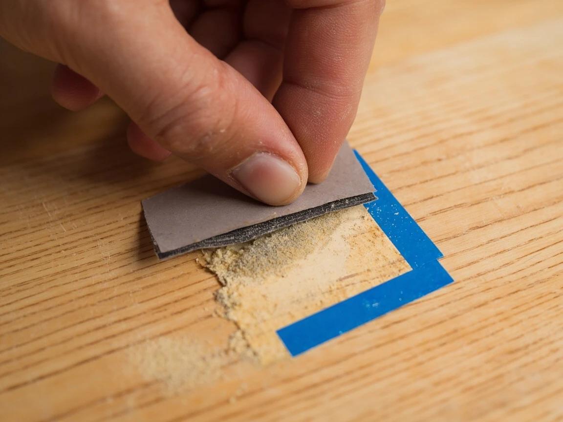 Step 7 of How to Repair Scratches in a Hardwood Floor: Sand the Repair Flush