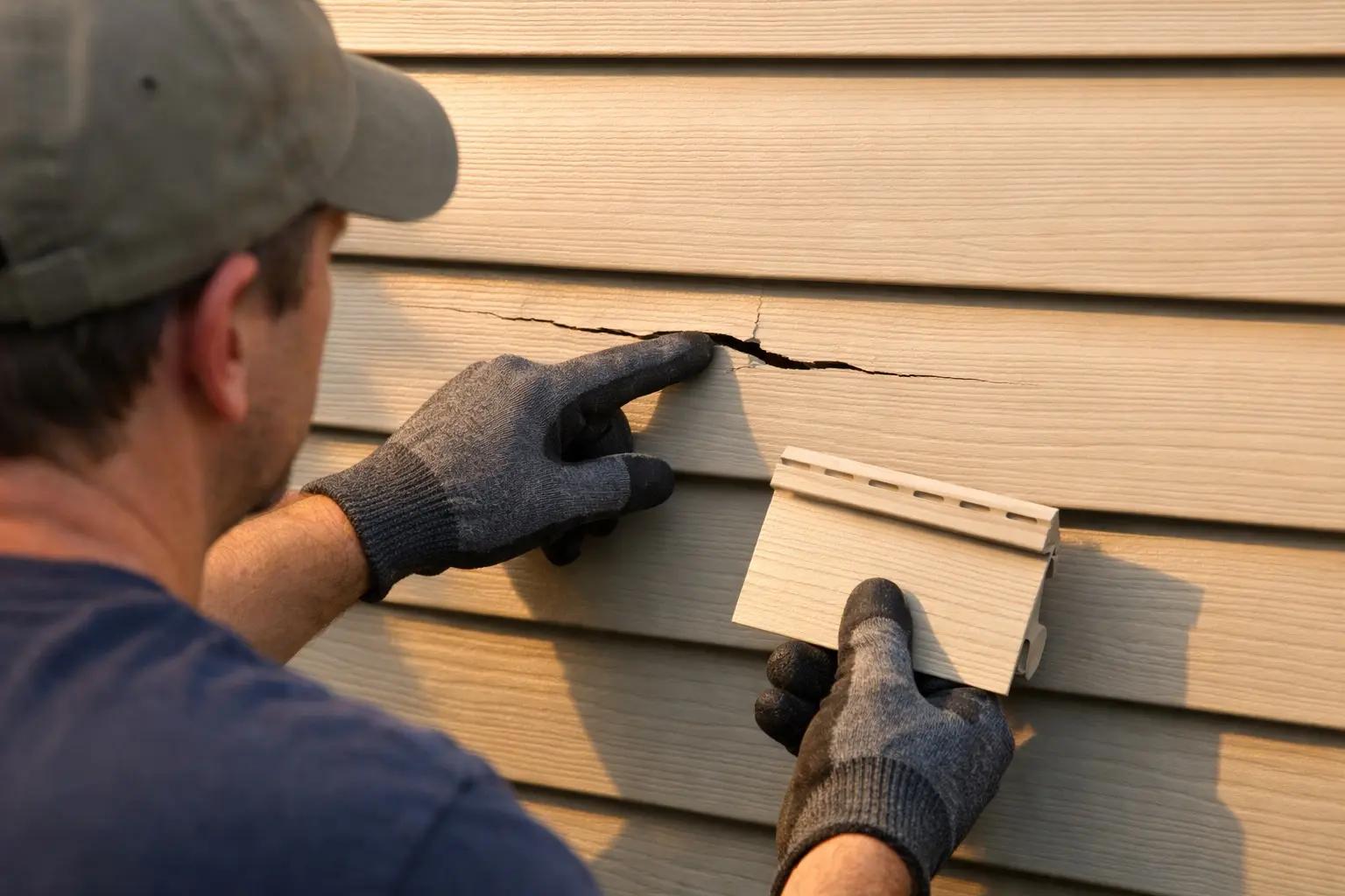 Step 1 of How to Repair Vinyl Siding: Assess the Damage and Gather a Matching Panel