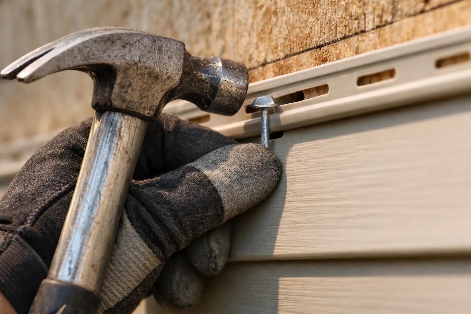 Step 6 of How to Repair Vinyl Siding: Install the Replacement Panel
