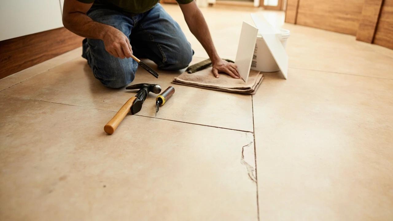 How to Replace a Cracked Floor or Wall Tile โ finished result