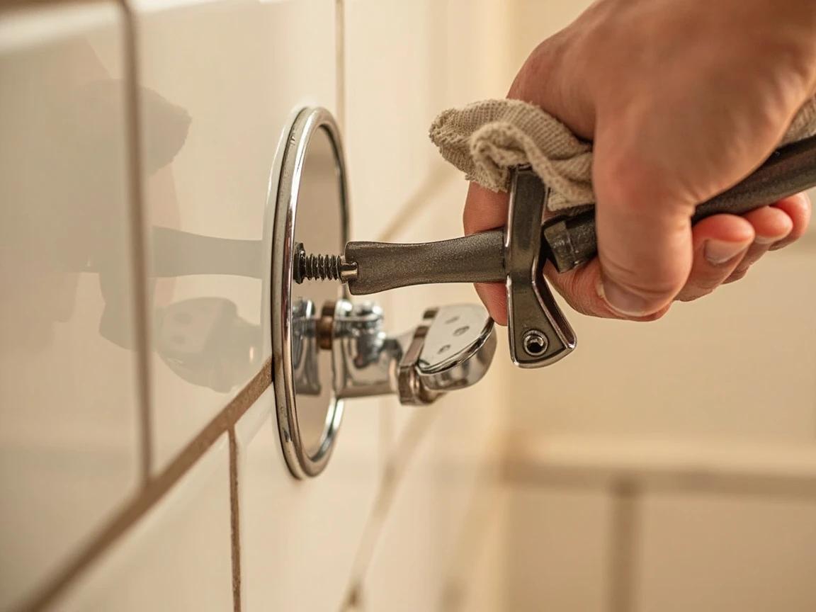 Step 4 of How to Replace a Shower Head and Shower Arm: Unscrew the old shower arm from the wall